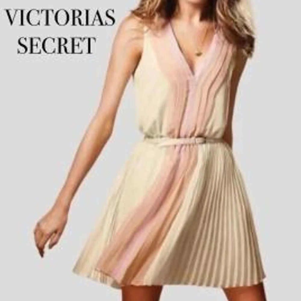 Romantic Pleated V-Neck Mini Dress Colorblock Cottagecore Fairy Resortwear Boho